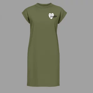 Frauen Kleid kurzarm Erwarte Wunder