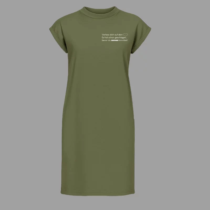 Damen Sommerkleid "Verlass dich auf dein Herz. Es hat schon geschlagen, bevor du denken konntest."