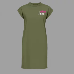 Frauen Kleid kurzarm Happy Mind, Happy Life