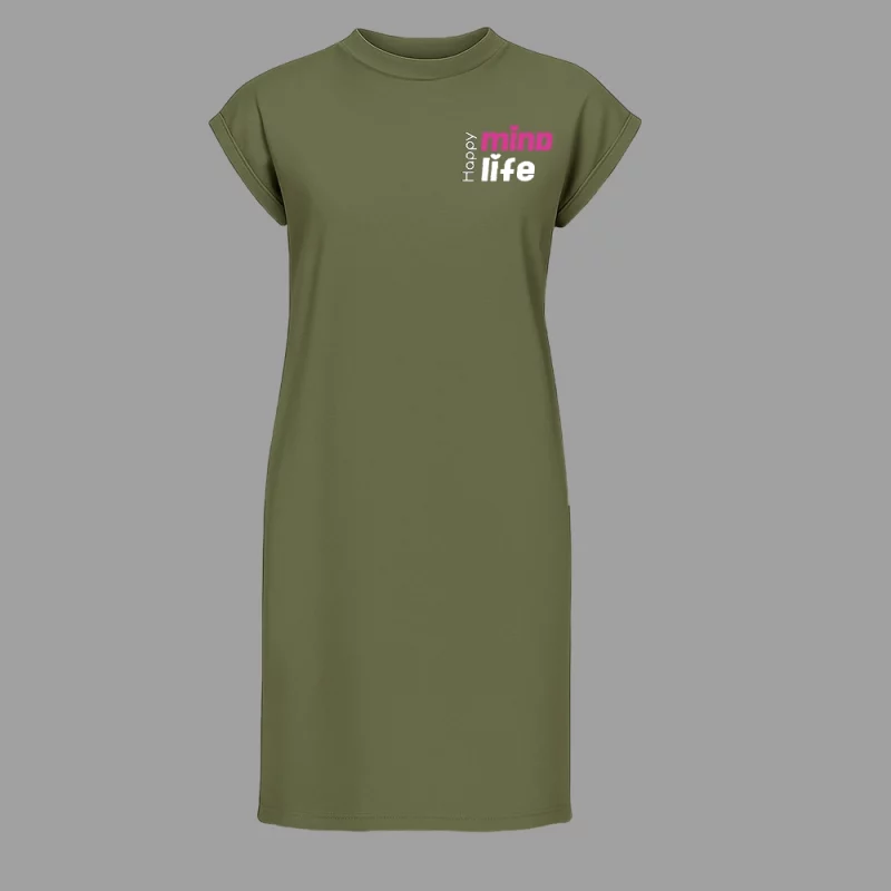 Damen Sommerkleid "Happy Mind, Happy Life"