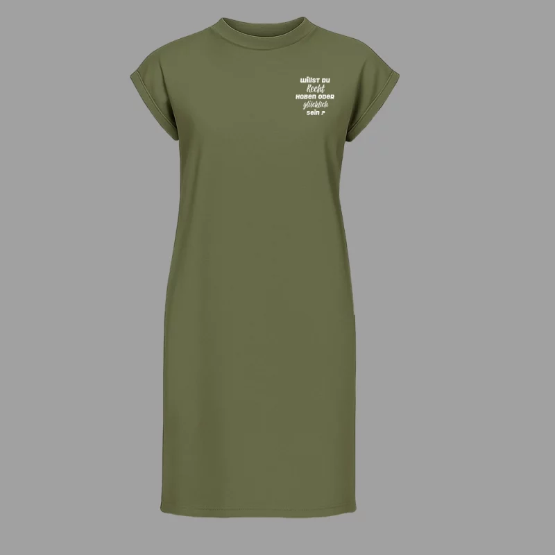 Damen Sommerkleid "Willst du Recht haben oder glücklich sein?"