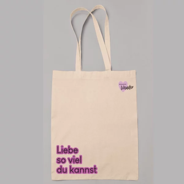 Stoffbeutel "Liebe so viel du kannst"