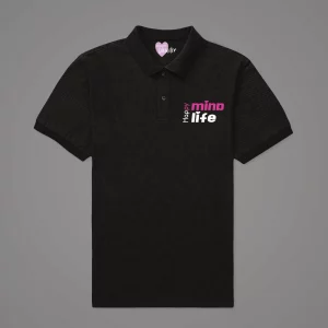 Damen Poloshirt Happy Mind, Happy Life