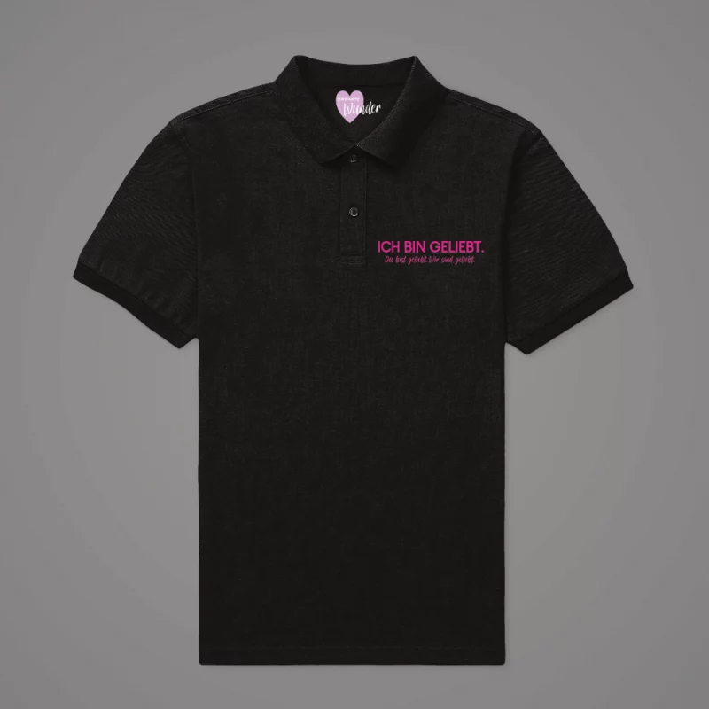 Damen Poloshirt  "Ich bin geliebt. Du bist geliebt. Wir sind geliebt."