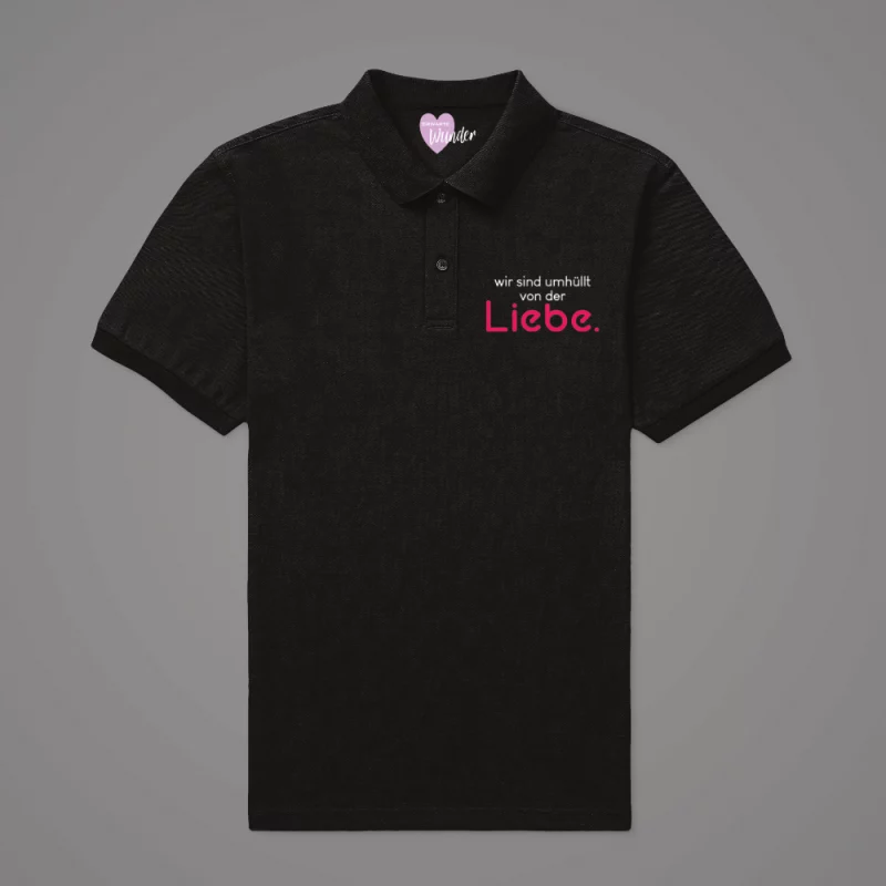 Damen Poloshirt  "Wir sind umhüllt von der Liebe."