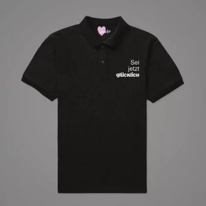 Damen Poloshirt Sei jetzt glücklich