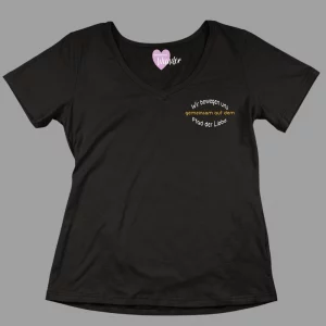 Damen-T-Shirt Wir bewegen uns gemeinsam auf dem Pfad der Liebe.