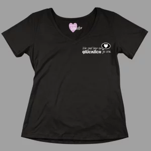 Damen-T-Shirt Wir sind hier um glücklich zu sein