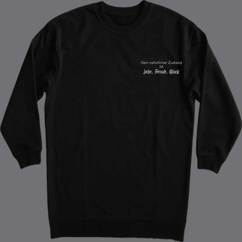 Damen Kleid langarm "Dein natürlicher Zustand ist Liebe, Freude, Glück"