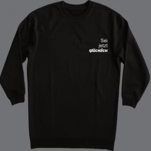 Frauen Kleid langarm Sei jetzt glücklich