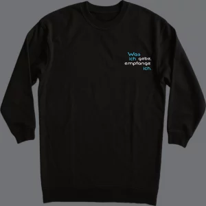 Frauen Kleid langarm Was ich gebe, empfange ich.