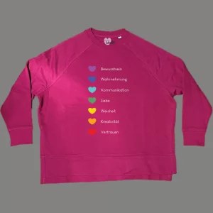 Damen Sweatshirt oversize Die 7 Chakren