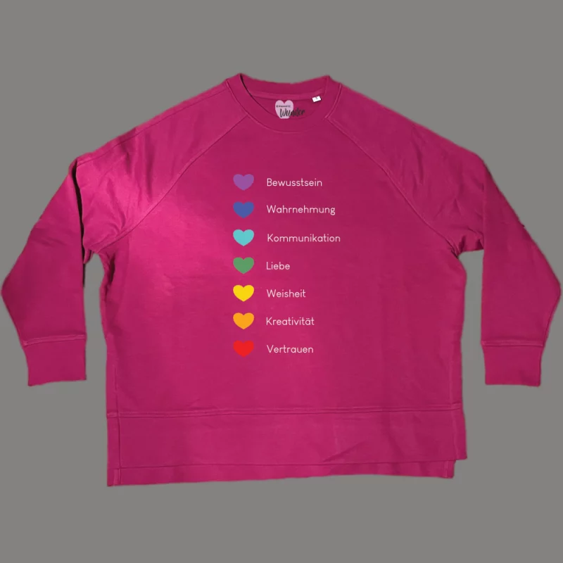 Damen Sweatshirt oversize "Die 7 Chakren"