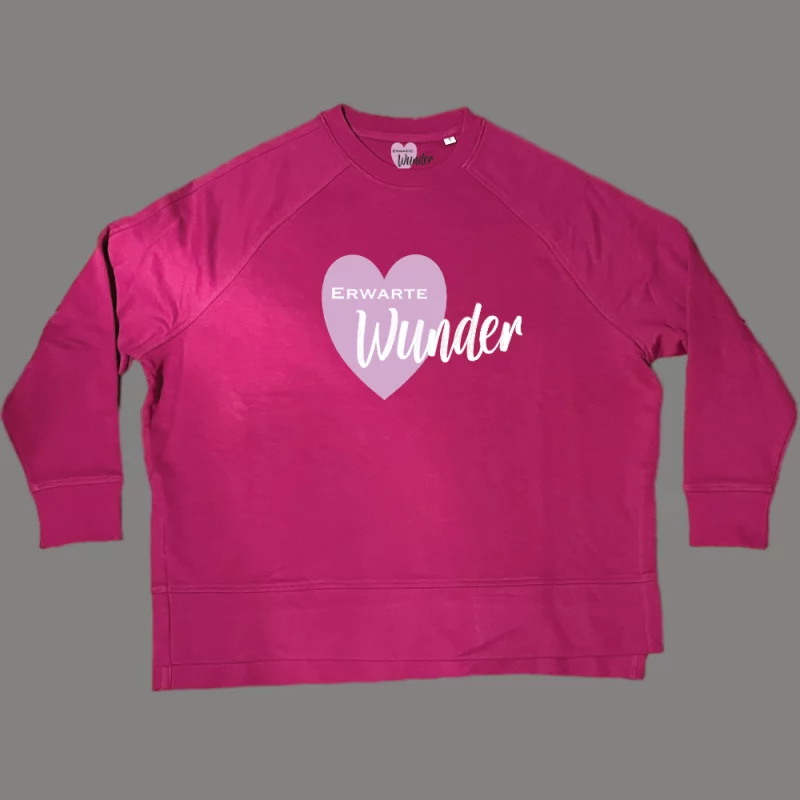 Damen Sweatshirt oversize "Erwarte Wunder"