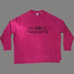 Damen Sweatshirt oversize Die Liebe ist allgegenwärtig