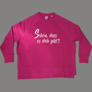 Damen Sweatshirt oversize Schön, dass es dich gibt
