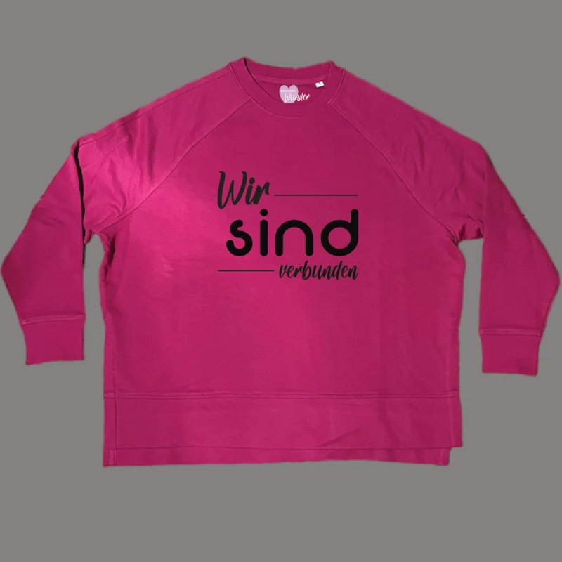 Damen Sweatshirt oversize "Wir sind verbunden"