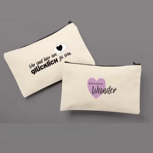 Kosmetiktasche Wir sind hier um glücklich zu sein