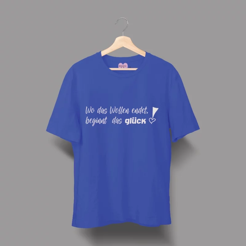Herren T-Shirt - Wo das Wollen endet, beginnt das Glück!
