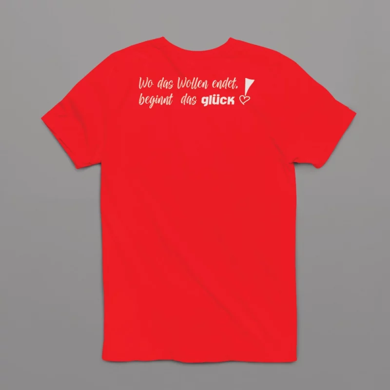 Damen T-Shirt - Wo das Wollen endet, beginnt das Glück!