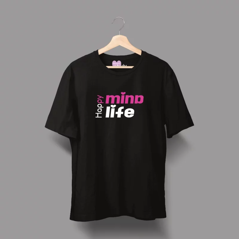 Herren T-Shirt - Happy Mind, Happy Life