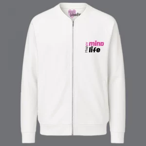 Damen Sweatjacke Happy Mind, Happy Life