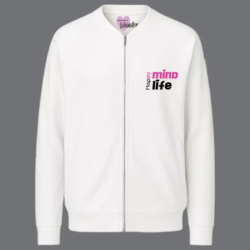 Damen Sweatjacke "Happy Mind, Happy Life"