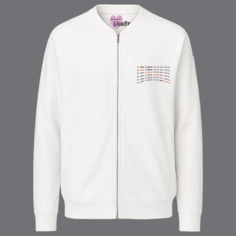 Damen Sweatjacke "In der Liebe sind wir eins."