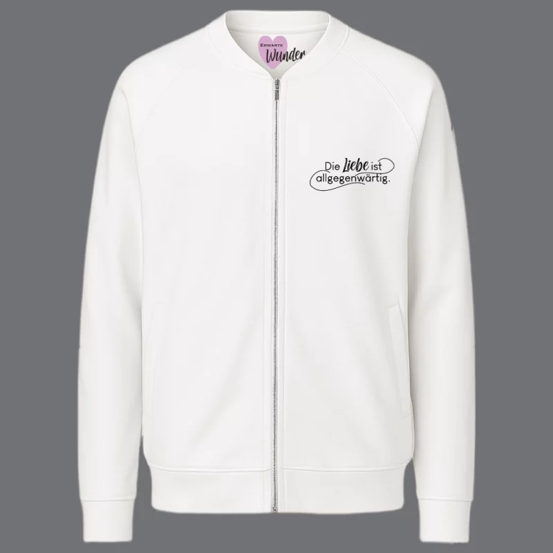 Damen Sweatjacke "Die Liebe ist allgegenwärtig"
