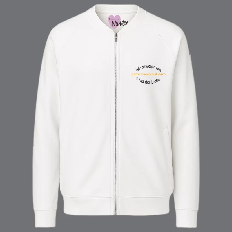 Damen Sweatjacke "Wir bewegen uns gemeinsam auf dem Pfad der Liebe."