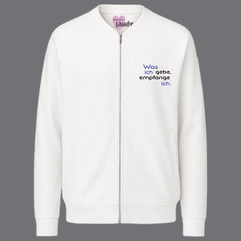 Damen Sweatjacke "Was ich gebe, empfange ich."