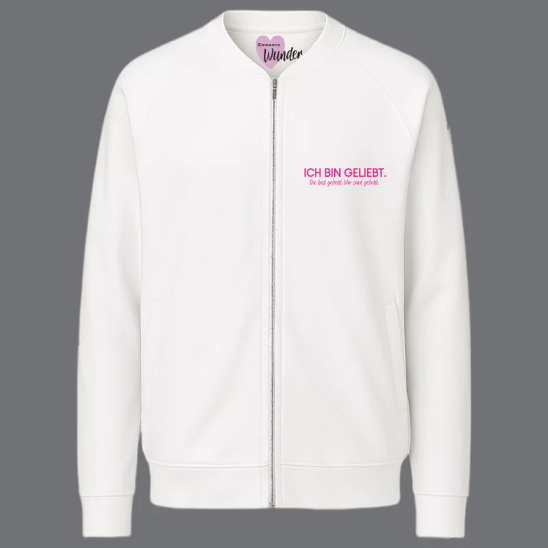 Damen Sweatjacke "Ich bin geliebt. Du bist geliebt. Wir sind geliebt."