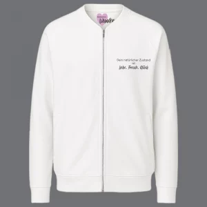 Damen Sweatjacke Dein natürlicher Zustand ist Liebe, Freude, Glück