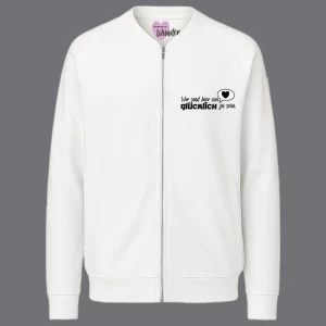 Damen Sweatjacke Wir sind hier um glĂŒcklich zu sein