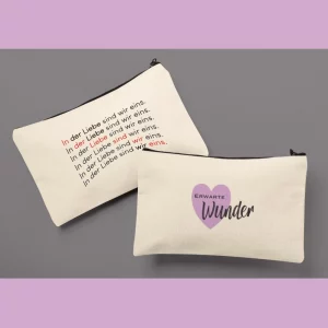 Kosmetiktasche In der Liebe sind wir eins.