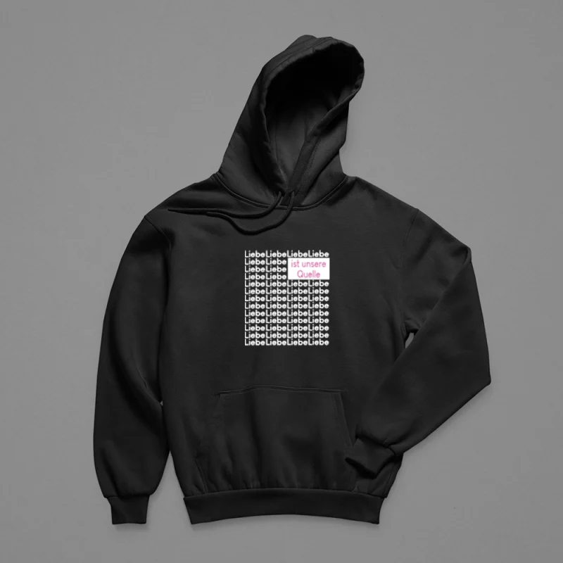 Herren Hoodie - Liebe ist unsere Quelle.