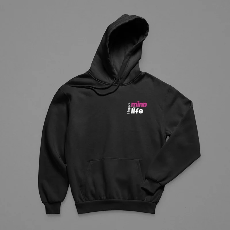 Hoodie Damen "Happy Mind, Happy Life"