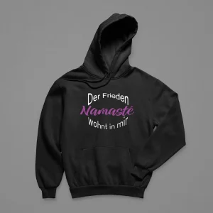 Hoodie Herren "Der Frieden wohnt in mir, Namasté"