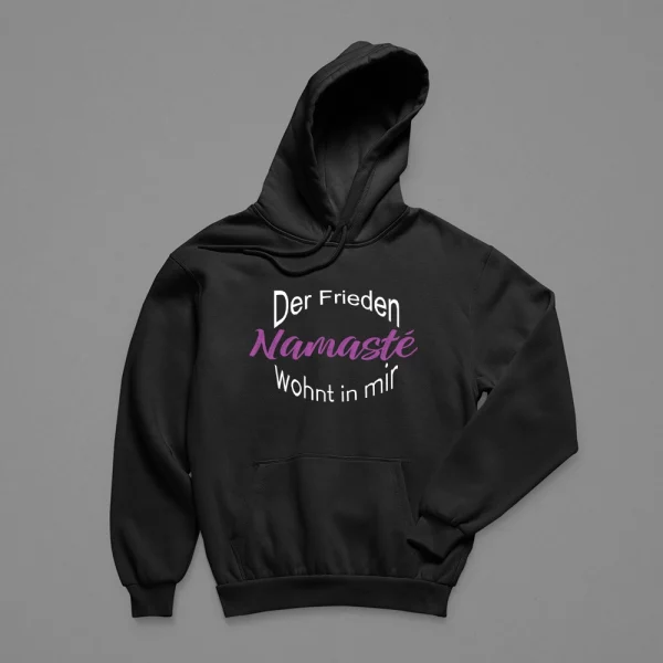 Hoodie Herren "Der Frieden wohnt in mir, Namasté"