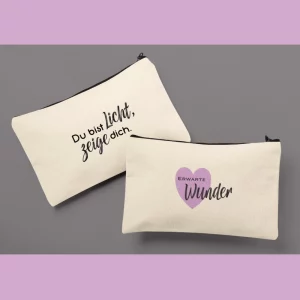 Kosmetiktasche Du bist Licht, zeige dich.