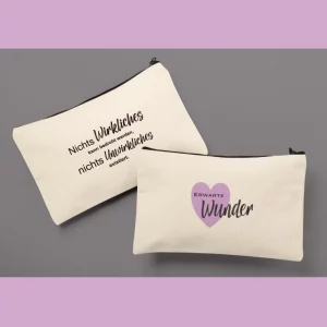 Kosmetiktasche Nichts Wirkliches kann bedroht werden, nichts Unwirkliches existiert.