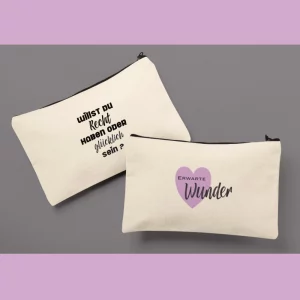 Kosmetiktasche Willst du Recht haben oder glücklich sein?