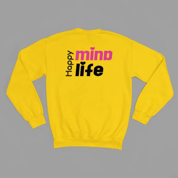 Unisex Sweatshirt  "Happy Mind, Happy Life" – Bild 4