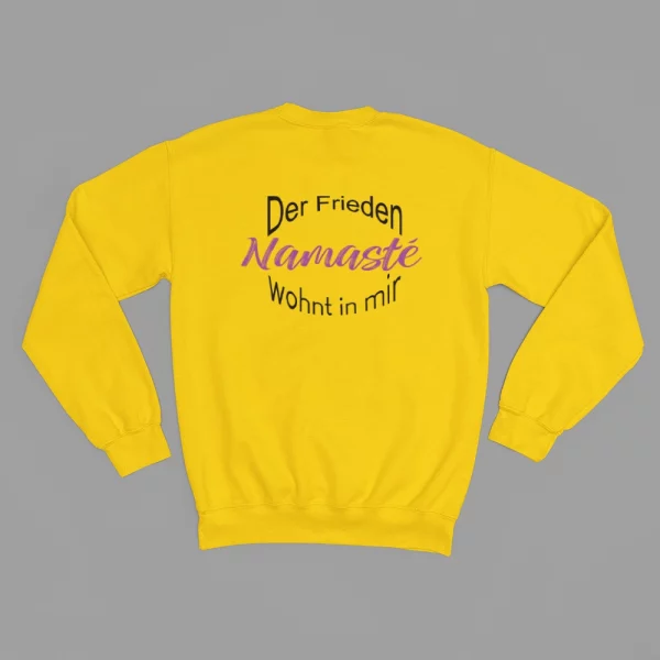 Unisex Sweatshirt  "Der Frieden wohnt in mir, Namasté" – Bild 5