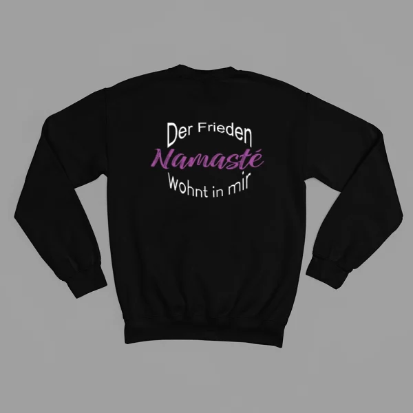 Unisex Sweatshirt  "Der Frieden wohnt in mir, Namasté" – Bild 3