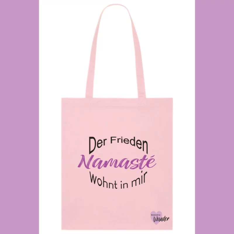 Baumwollstoffbeutel - Der Frieden wohnt in mir, Namasté