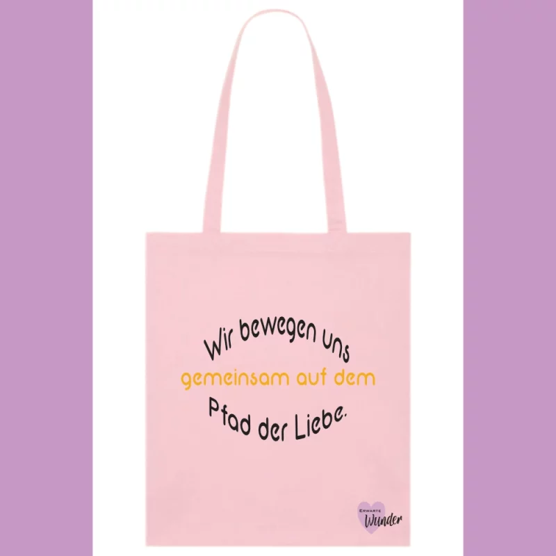Baumwollstoffbeutel - Wir bewegen uns gemeinsam auf dem Pfad der Liebe.
