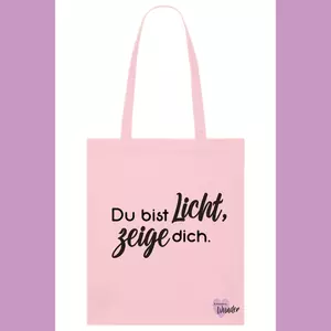 Baumwollstoffbeutel - Du bist Licht, zeige dich.