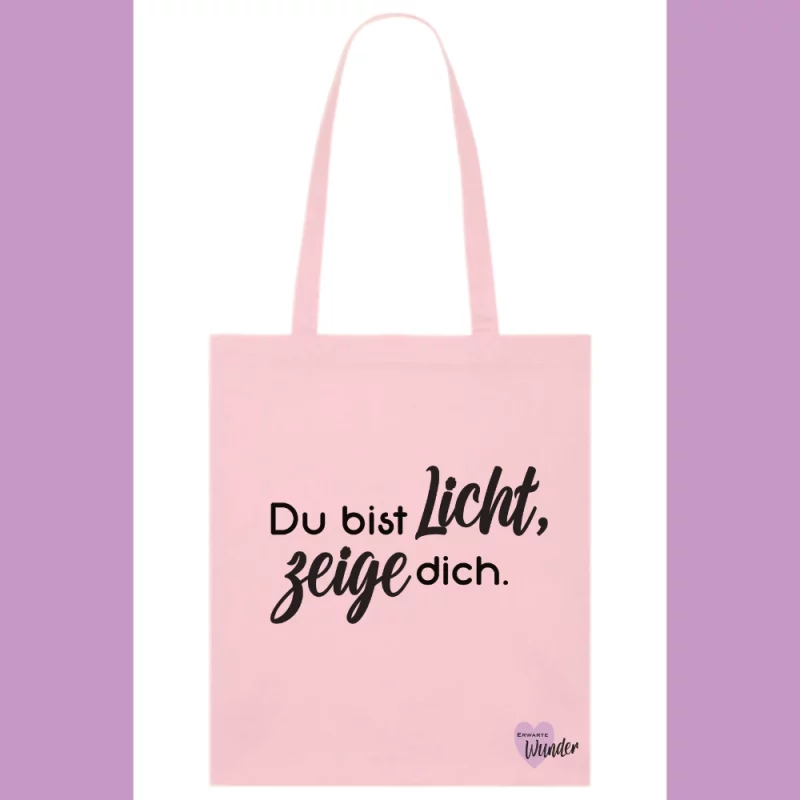 Baumwollstoffbeutel - Du bist Licht, zeige dich.