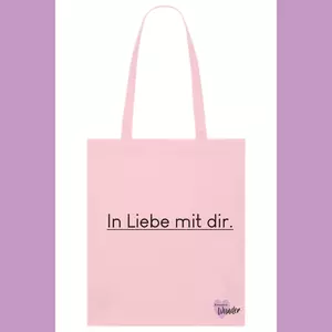 Baumwollstoffbeutel - In Liebe mit dir.